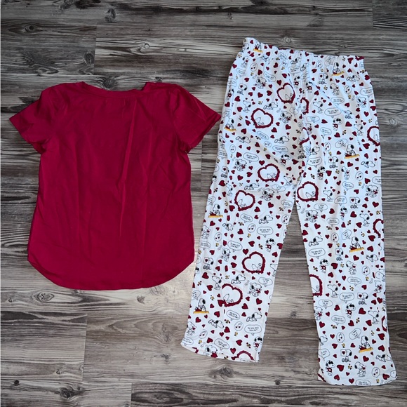 Peanuts Snoopy and Woodstock Valentines Day Pajama Set - Picture 2 of 14